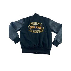 National Cheer Power Champion Women's Black Bomber Jacket - Small